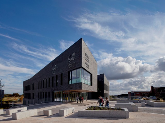 Exterior view of the Denise Coats Business School Building at Keele University