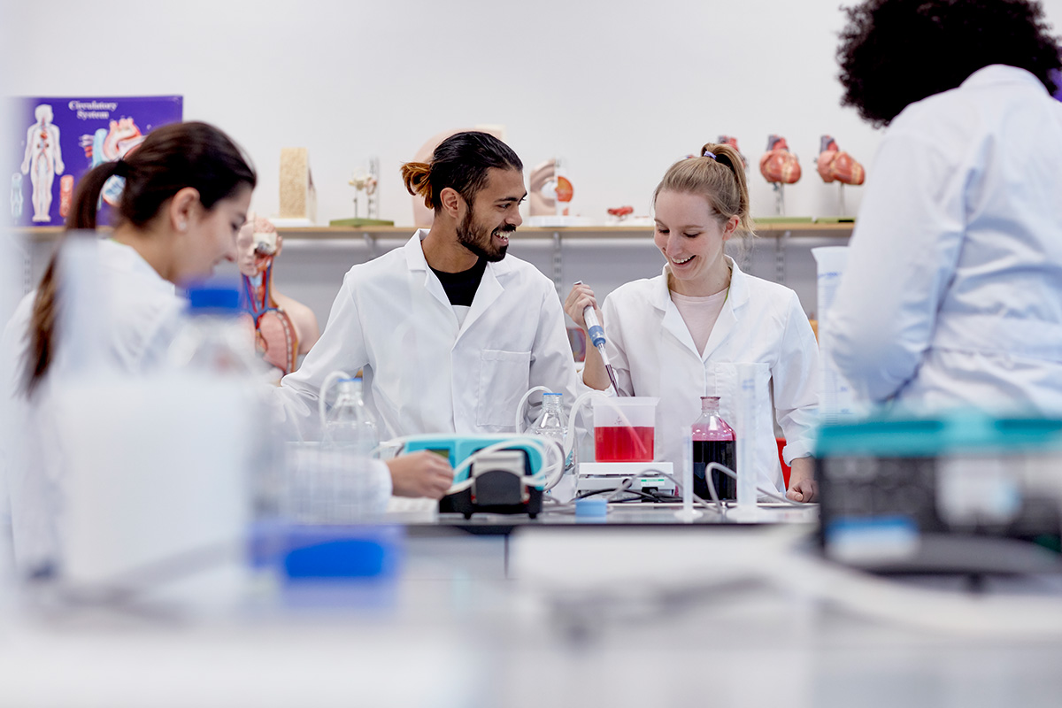 Students working together in a science lab