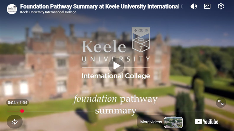Play Video - Foundation Pathway Summary at Keele University International College