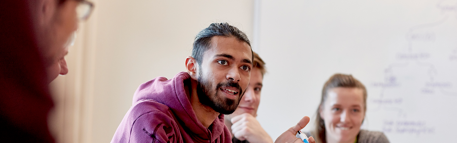 A student speaking up in class